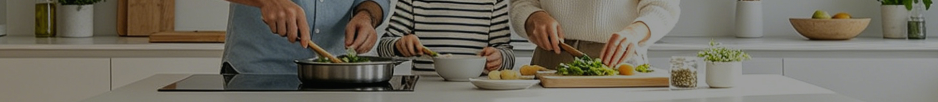 A family cooking together